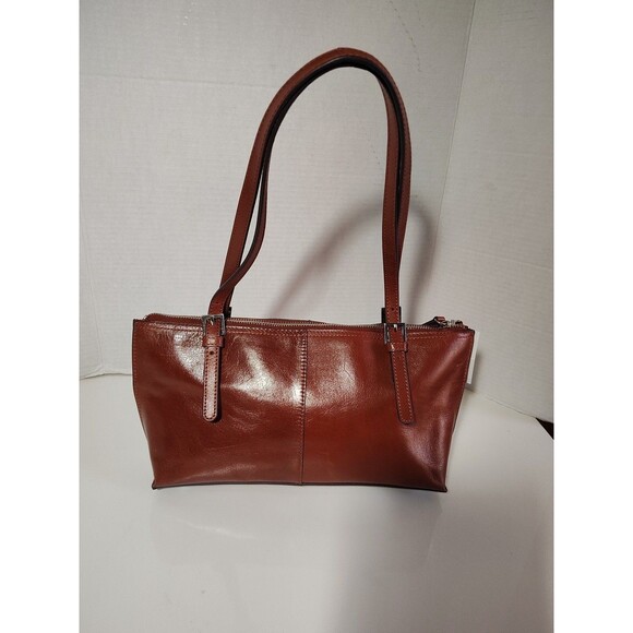 Hobo International Angelica Small Auburn Brown Leather Satchel - Picture 7 of 16